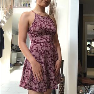 Floral Print Halter Top Dress